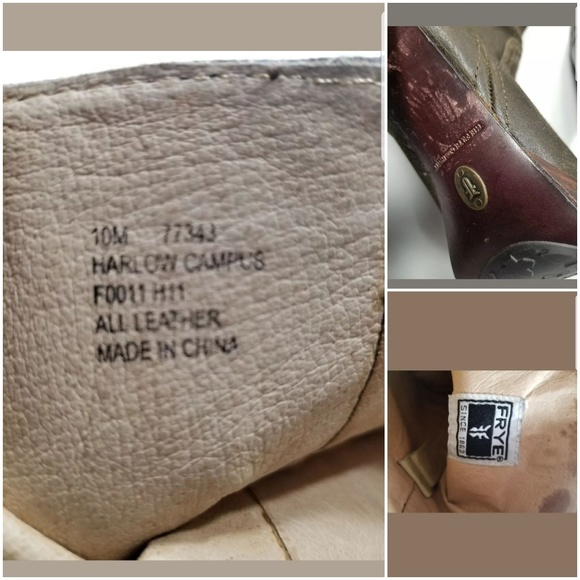 Frye Harlow Distressed Boots Sz 10M Leather Tall - Picture 6 of 8